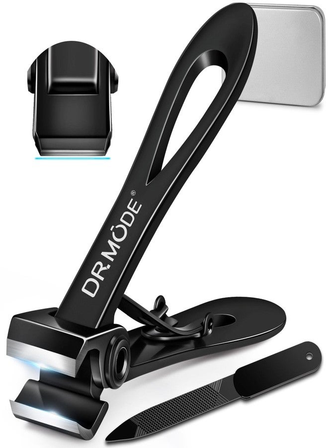 درمود مقص أظافر مستقيم للأظافر السميكة، مقص أظافر قدم كبير شديد التحمل لكبار السن بفتحة فك واسعة 17 مم، مقص أظافر قدم حاد للغاية من الفولاذ المقاوم للصدأ للرجال مع مبرد - Image 1